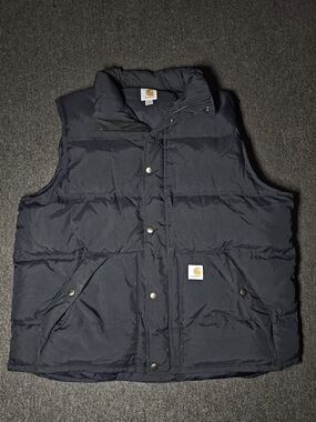 Carhartt Vest Mens Black Down Puffer Insulated Outdoor Workwear Jacket Coat XL